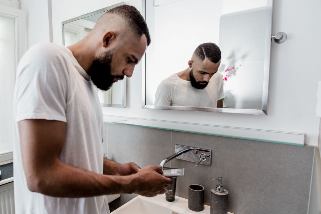 Jean-Claude Mpassy using Clinique for Men