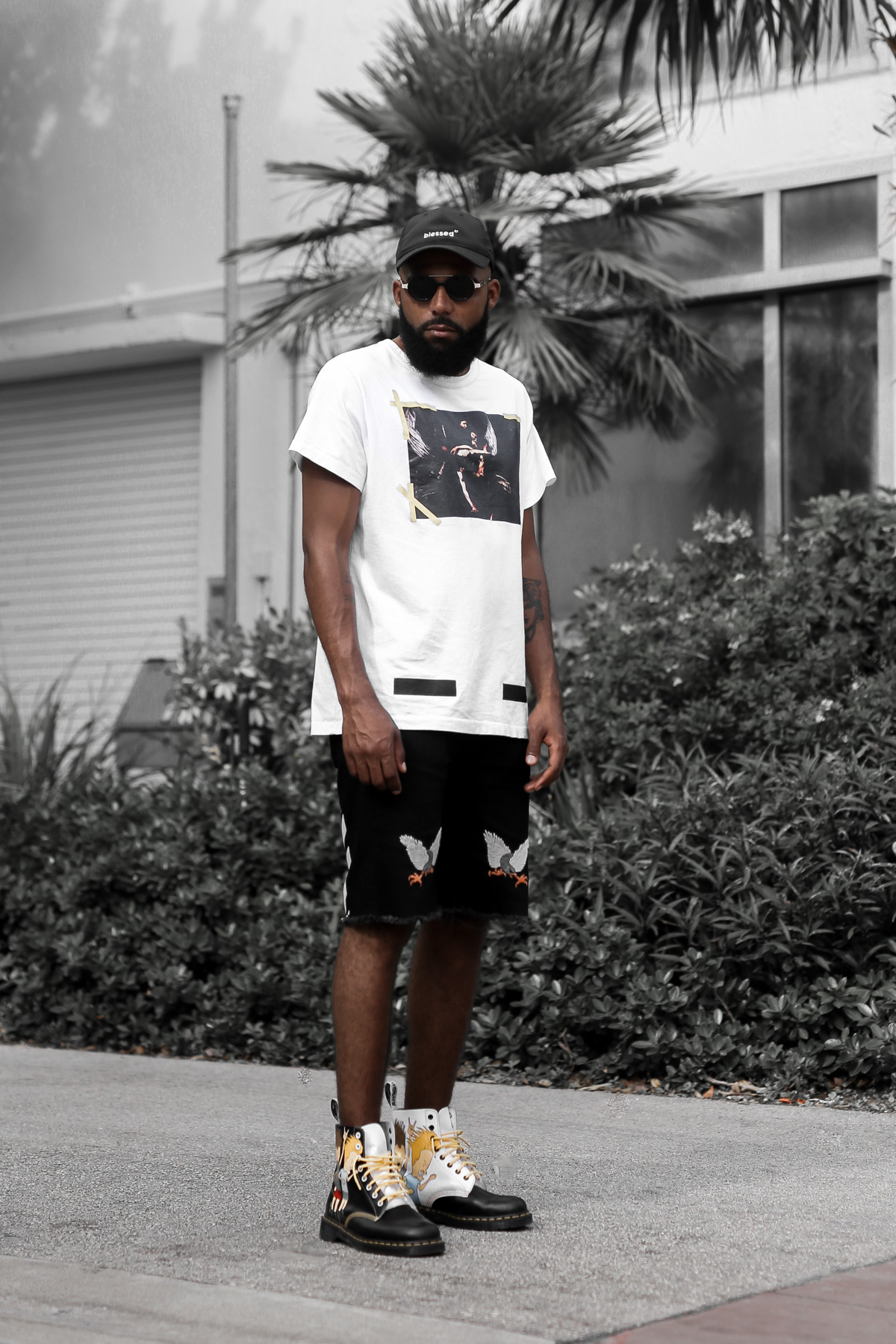 Street Style at Miami Beach with Jean-Claude Mpassy from New Kiss on the Blog wearing Off-White
