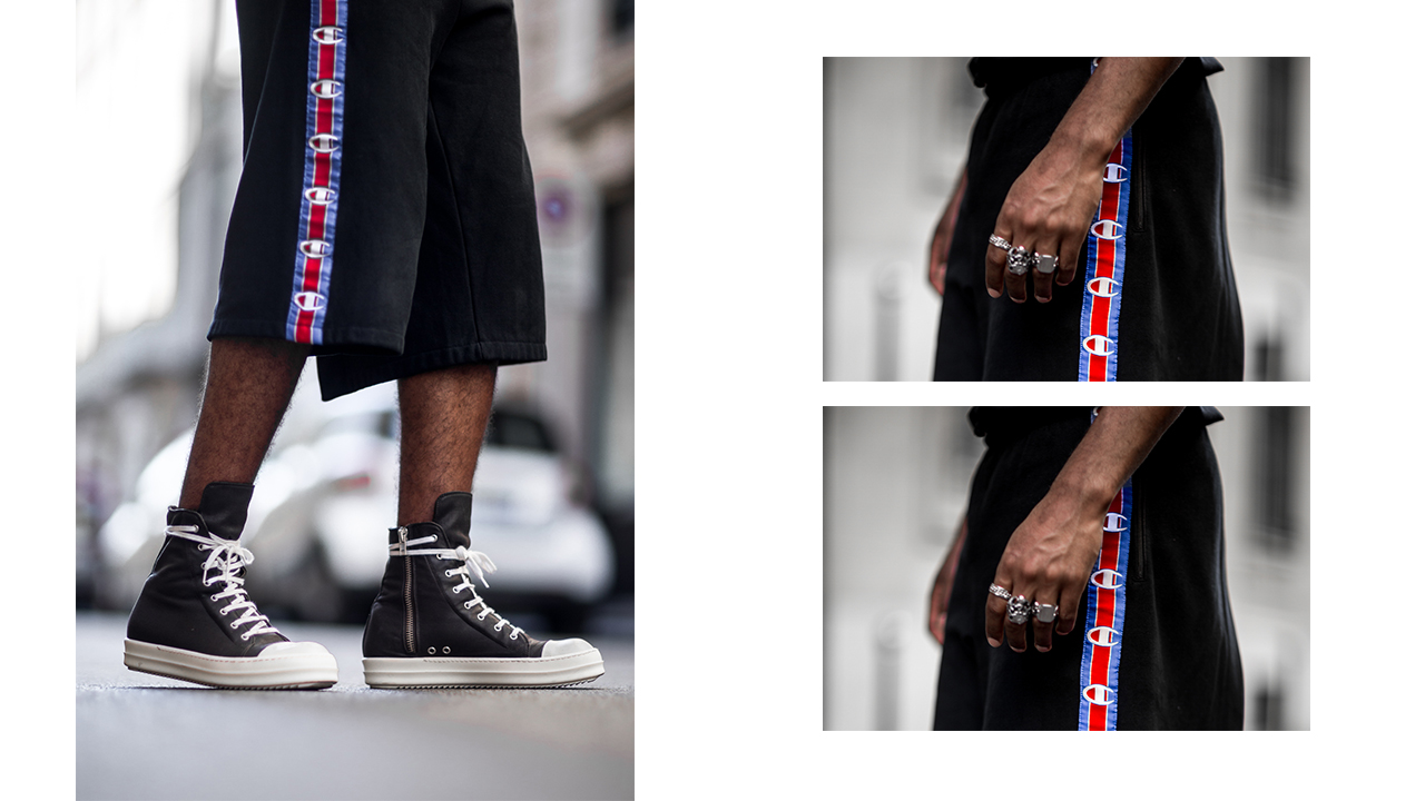 Vetements X Champions Shorts worn by Jean-Claude Mpassy from New Kiss on the Blog