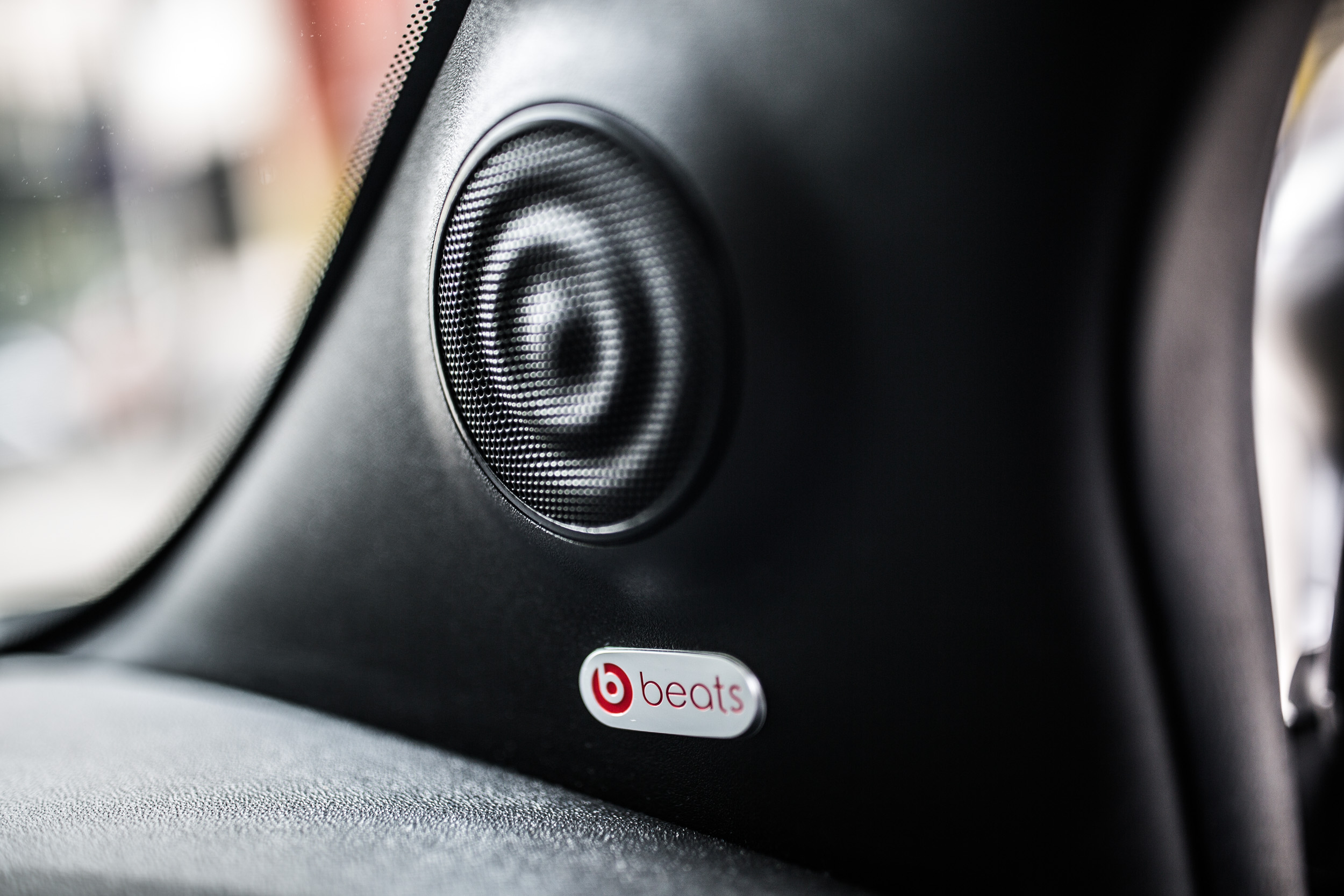 Beats audio system inside the Fiat 500S