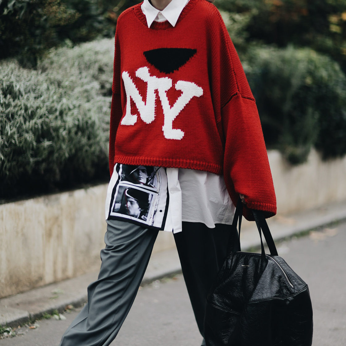 Street Style during Paris Fashion Week: Raf Simons