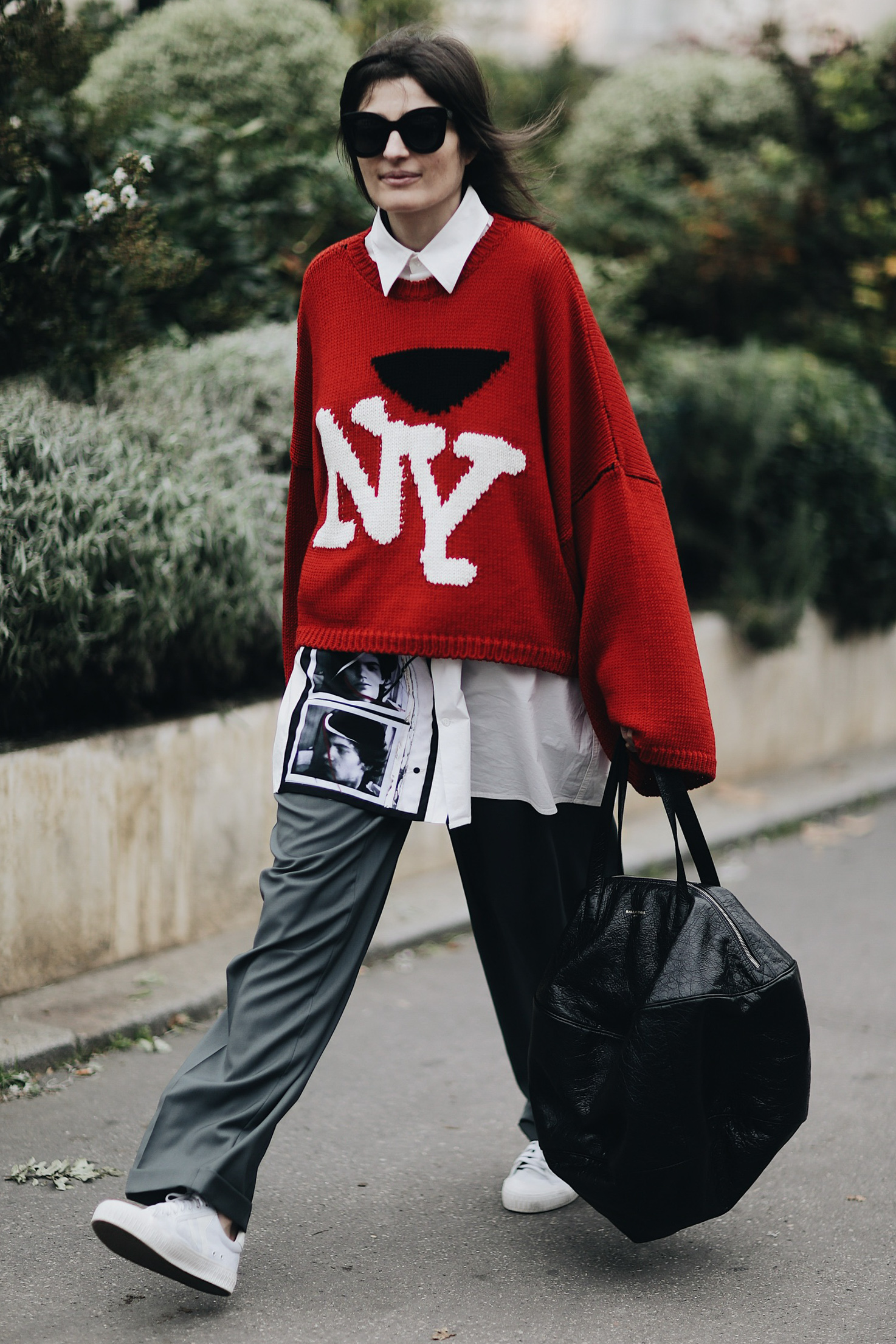Street Style during Paris Fashion Week: Raf Simons
