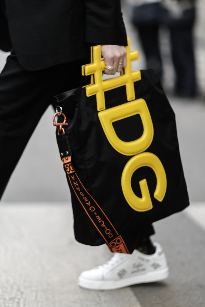 Street Style from Milan Fashion Week AW18 before the Dolce & Gabbana Show