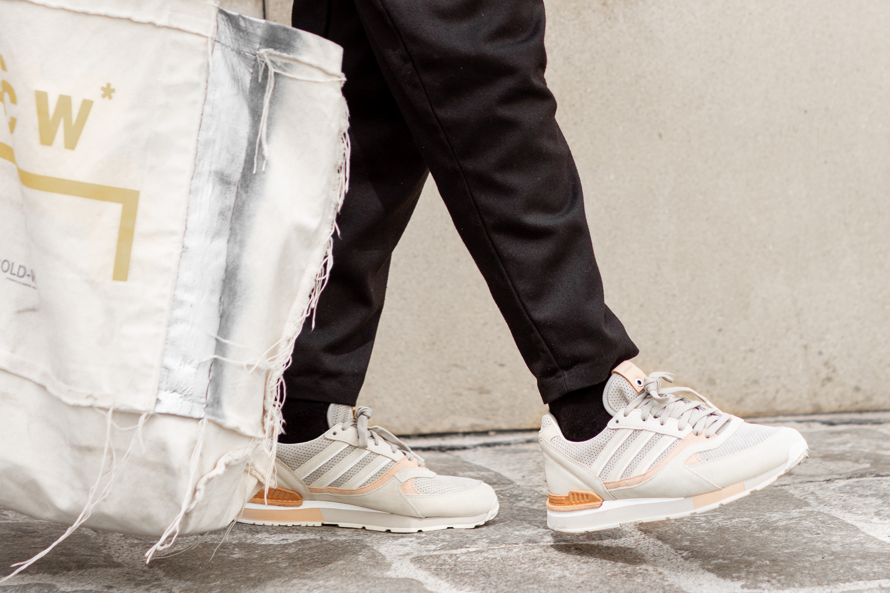 Street Style: Jean-Claude Mpassy from New Kiss on the Blog wearing Adidas X Solebox Sneakers