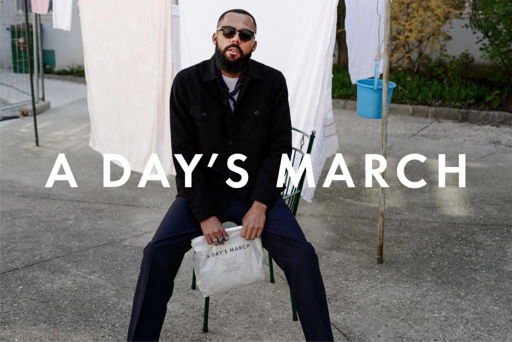 Jean-Claude Mpassy wearing A Day’s March